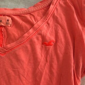Neon coral Hollister top